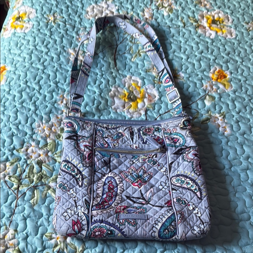 Vera Bradley Blue and White Quilted Shoulder Bag